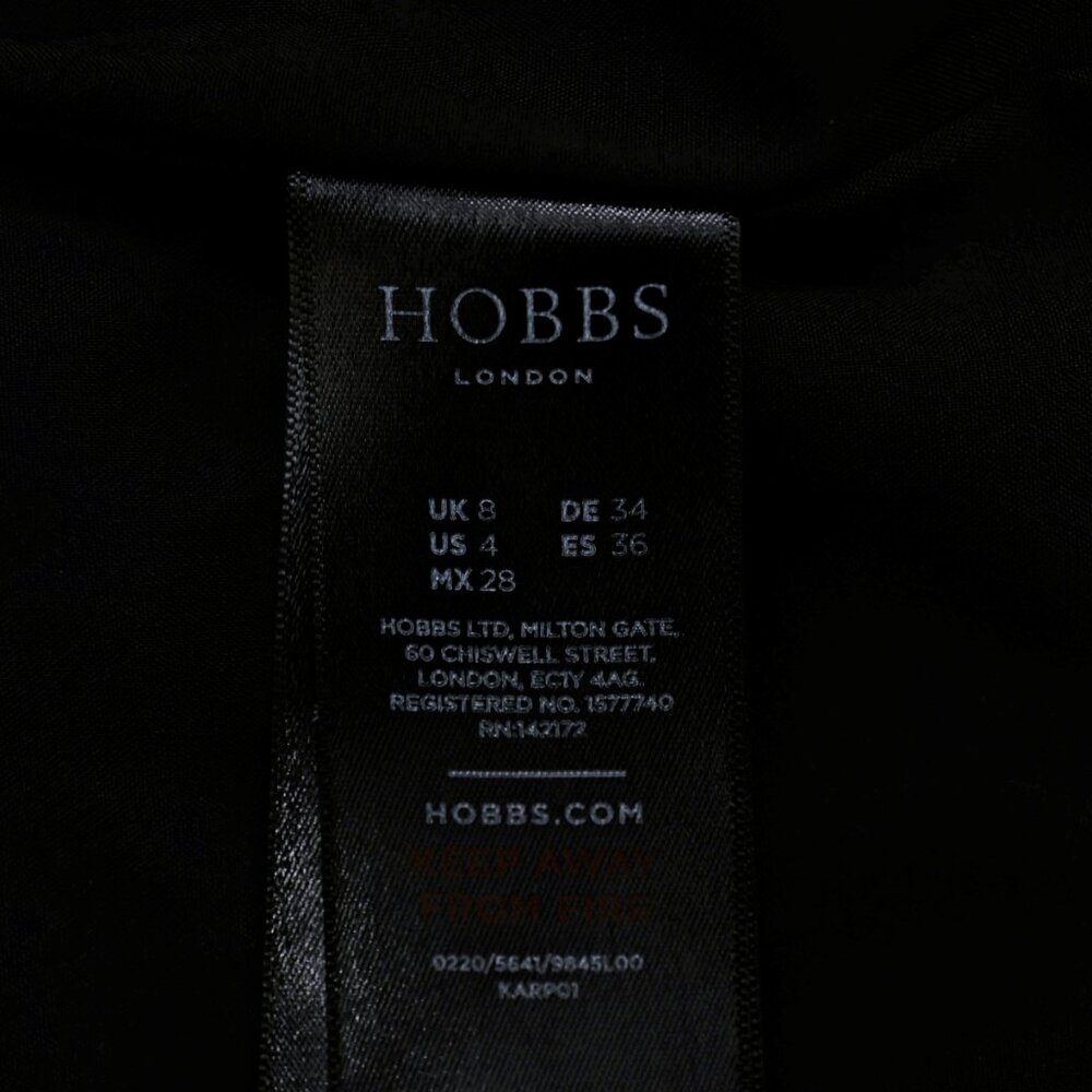 Hobbs London Sienna Crew Houndstooth Sheath Sleeveless Midi Dress Black White‎ 4 - Picture 10 of 13